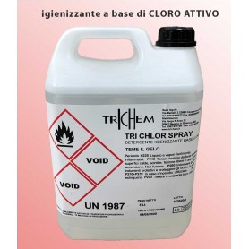 TRI CHLOR SPRAY - Igienizzante Cloro Attivo - Tanica 5L