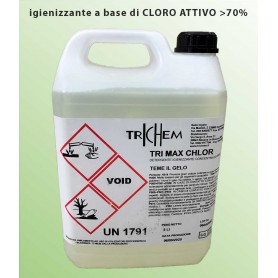 TRIMAX CHLOR - Igienizzante Cloro Attivo 70%- Tanica 5L
