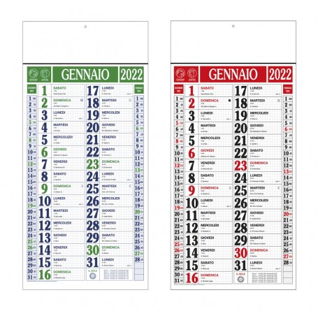 Calendario Olandese "Maxi Quadrettato"