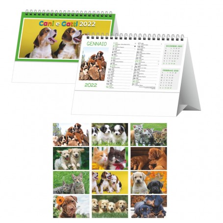 Calendario da Tavolo Animali "Cani e Gatti"