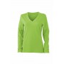 Ladies' Stretch V-Shirt Long-Sleeved