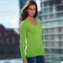 Ladies' Stretch V-Shirt Long-Sleeved