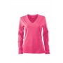 Ladies' Stretch V-Shirt Long-Sleeved