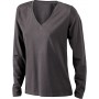 Ladies' Stretch V-Shirt Long-Sleeved